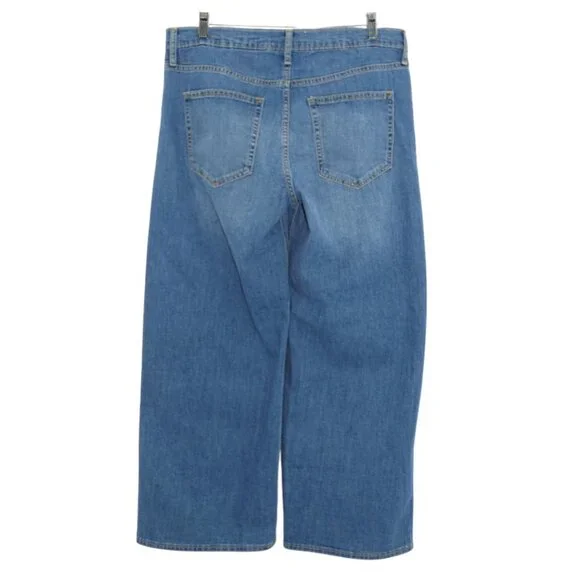 NWT GAP 1969 Wide Leg 5 Pocket Light Kylie High Rise Denim Blue Jeans Size 12 - Picture 3 of 8